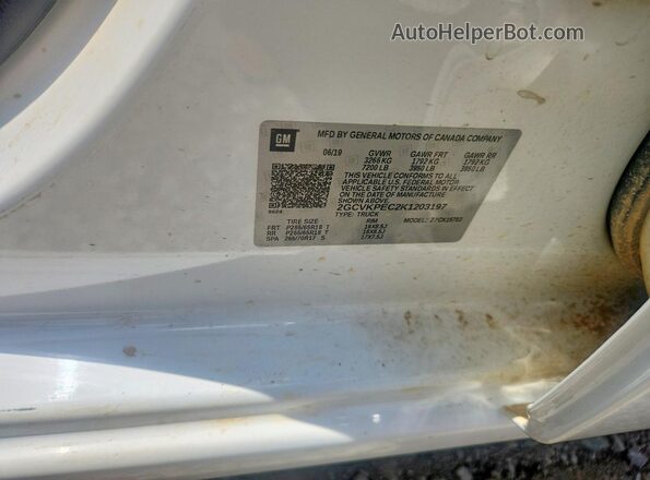 2GCVKPEC2K1203197 2019 CHEVROLET SILVERADO White Engine compartment view