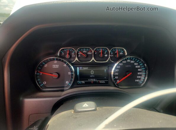 2GCVKPEC2K1203197 2019 CHEVROLET SILVERADO White Instrument cluster view