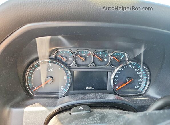 2GCVKPEC4K1175659 2019 CHEVROLET SILVERADO Blue Instrument cluster view