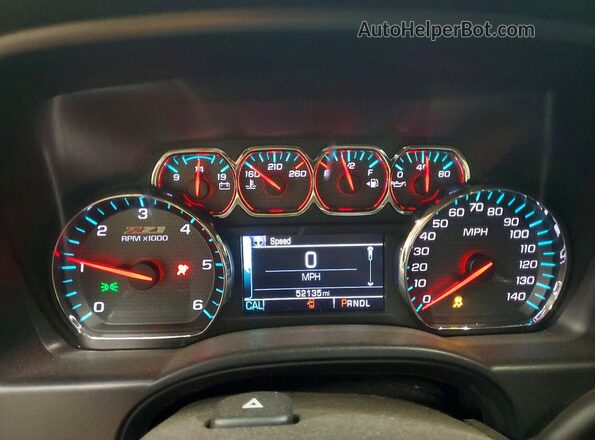 2GCVKPEC8K1204399 2019 CHEVROLET SILVERADO Синий Вид щитка приборов