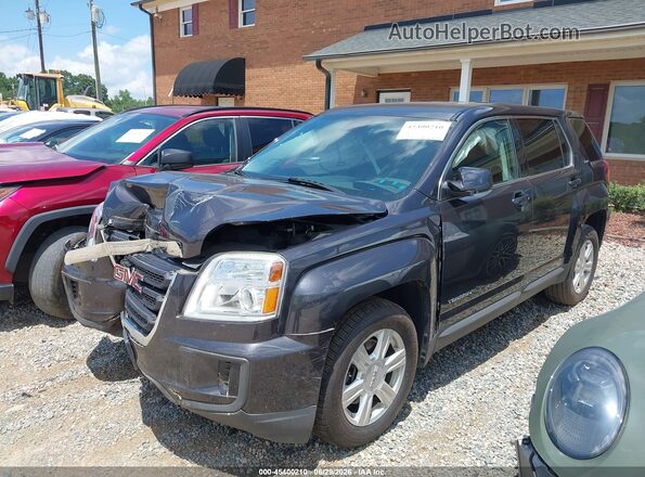 2GKALMEK3G6228612 2016 GMC TERRAIN Black Front left