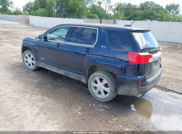 2GKALMEK4H6334956 2017 GMC TERRAIN Navy Задняя левая четверть