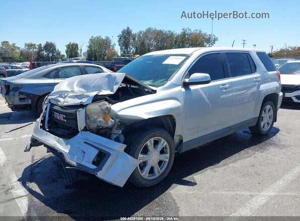 2GKALMEK4H6348498 2017 GMC TERRAIN Silver Առջևի ձախ երեք քառորդ տեսարան