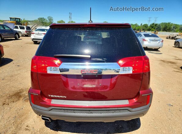 2GKALMEK5G6343583 2016 GMC TERRAIN Red Вид ззаду