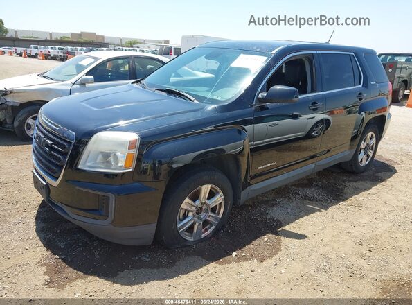 2GKALMEK7G6106335 2016 GMC TERRAIN Black წინა მარცხენა ხედი სამი მეოთხედიდან