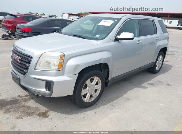 2GKALMEK8G6108336 2016 GMC TERRAIN Серебряный Передняя левая четверть