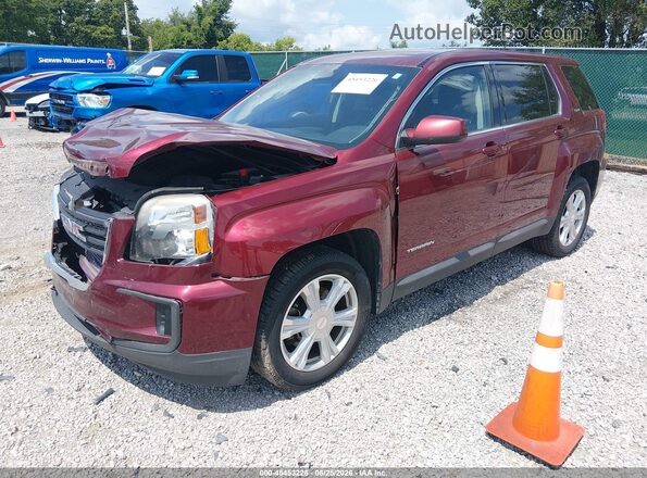 2GKALMEK8H6105616 2017 GMC TERRAIN Maroon Передня ліва чверть