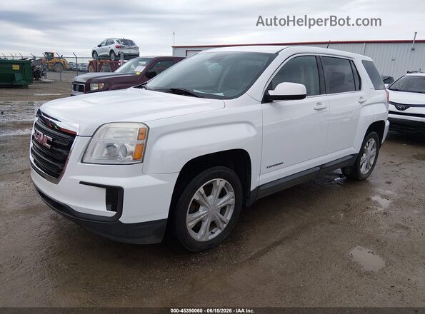2GKALMEK8H6343188 2017 GMC TERRAIN White Vista tres cuartos delantera izquierda
