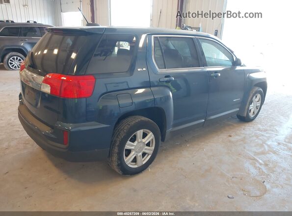 2GKALMEK9G6359527 2016 GMC TERRAIN Синий Задняя правая четверть