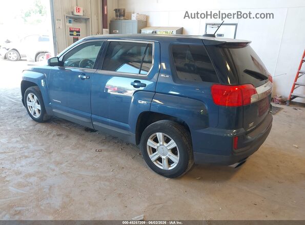 2GKALMEK9G6359527 2016 GMC TERRAIN Синий Задняя левая четверть