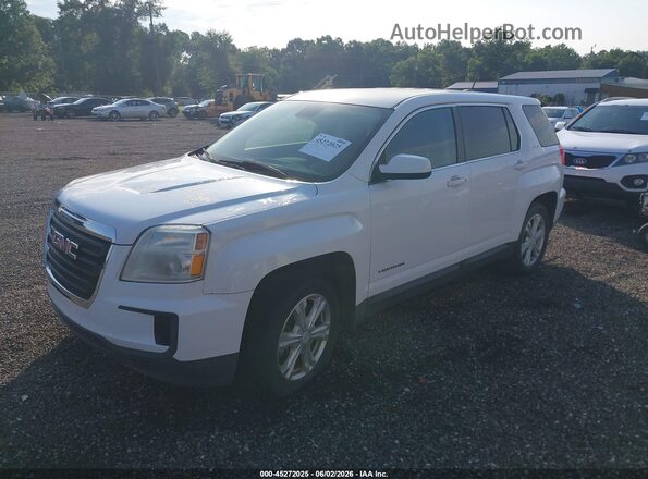 2GKALMEKXH6279767 2017 GMC TERRAIN White Vista tres cuartos delantera izquierda
