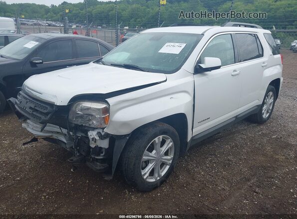 2GKALNEK0H6323104 2017 GMC TERRAIN White Առջևի ձախ երեք քառորդ տեսարան