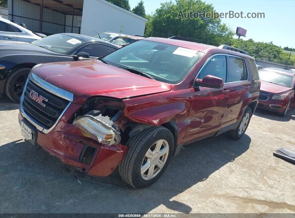 2GKALNEK6G6181212 2016 GMC TERRAIN Maroon Przód lewy