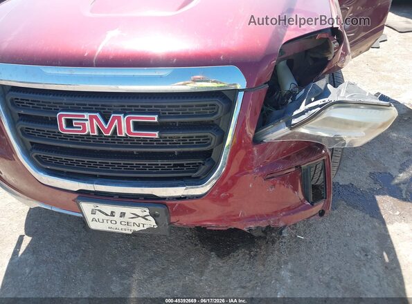 2GKALNEK6G6181212 2016 GMC TERRAIN Maroon Widok z przodu