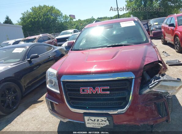 2GKALNEK6G6181212 2016 GMC TERRAIN Maroon Widok zestawu wskaźników