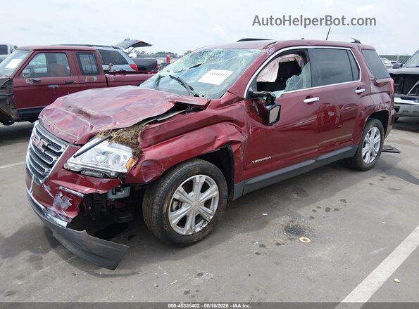 2GKALPEK3H6176255 2017 GMC TERRAIN Red Առջևի ձախ երեք քառորդ տեսարան