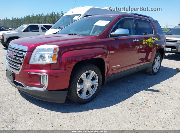 2GKFLPE3XG6358791 2016 GMC TERRAIN Red წინა მარცხენა ხედი სამი მეოთხედიდან