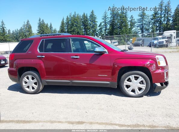2GKFLPE3XG6358791 2016 GMC TERRAIN Red უკანა სალონის ხედი