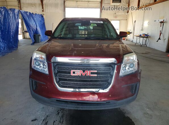 2GKFLSEK4H6100990 2017 GMC TERRAIN Burgundy Widok z przodu