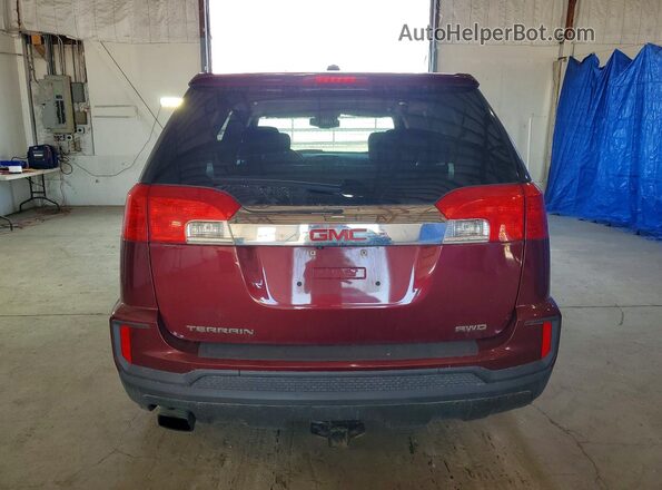 2GKFLSEK4H6100990 2017 GMC TERRAIN Burgundy Widok z tyłu