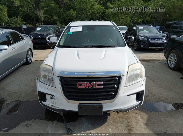 2GKFLSEK5H6136865 2017 GMC TERRAIN White Instrument cluster view