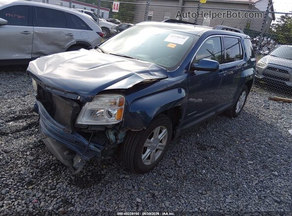 2GKFLTEK6G6334424 2016 GMC TERRAIN Blue Առջևի ձախ երեք քառորդ տեսարան