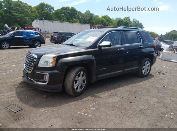 2GKFLUE3XG6172375 2016 GMC TERRAIN Черный Передняя левая четверть