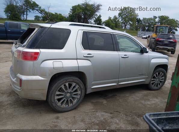 2GKFLVE35H6231971 2017 GMC TERRAIN Серебряный Вид задней части салона