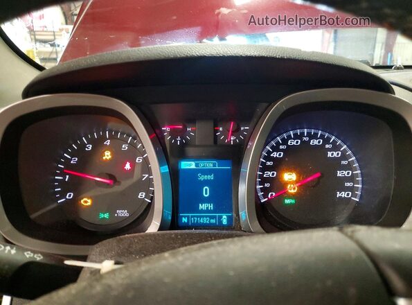 2GNALCEK4H1518935 2017 CHEVROLET EQUINOX Красный Вид щитка приборов