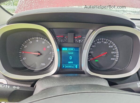 2GNALCEK7H1561892 2017 CHEVROLET EQUINOX Red Instrument cluster view