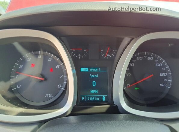 2GNALCEK8G1137894 2016 CHEVROLET EQUINOX Red Սարքավորումների վահանակի տեսք