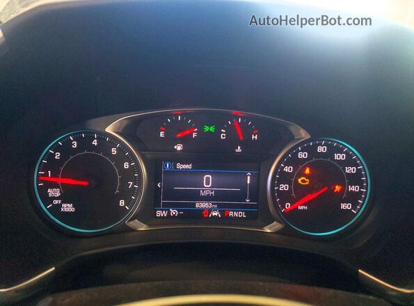 2GNAXKEV8L6285159 2020 CHEVROLET EQUINOX Blue Instrument cluster view