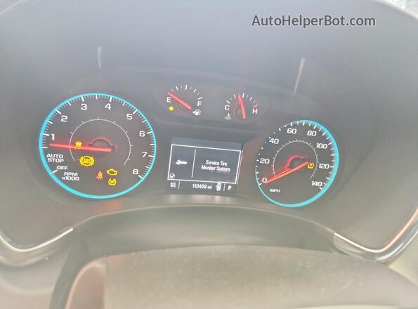 2GNAXTEX1J6164803 2018 CHEVROLET EQUINOX Charcoal Вид щитка приладів