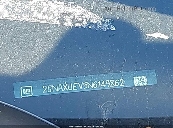 2GNAXUEV5N6149862 2022 CHEVROLET EQUINOX Gray 