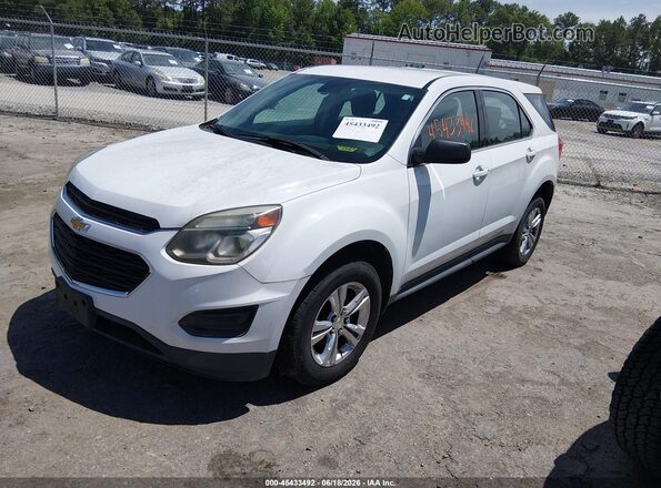2GNFLEEK7G6217191 2016 CHEVROLET EQUINOX White წინა მარცხენა ხედი სამი მეოთხედიდან