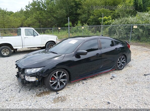 2HGFC1E50HH707653 2017 HONDA CIVIC Black წინა მარცხენა ხედი სამი მეოთხედიდან