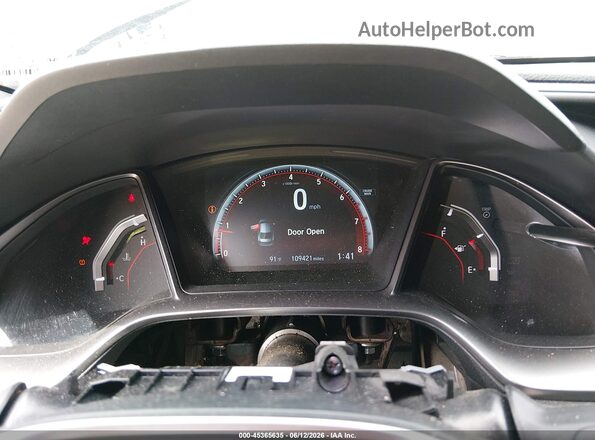 2HGFC1E50HH707653 2017 HONDA CIVIC Black უკანა სავარძლების ხედი