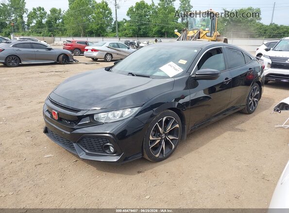 2HGFC1E51JH706050 2018 HONDA CIVIC Черный Передняя левая четверть