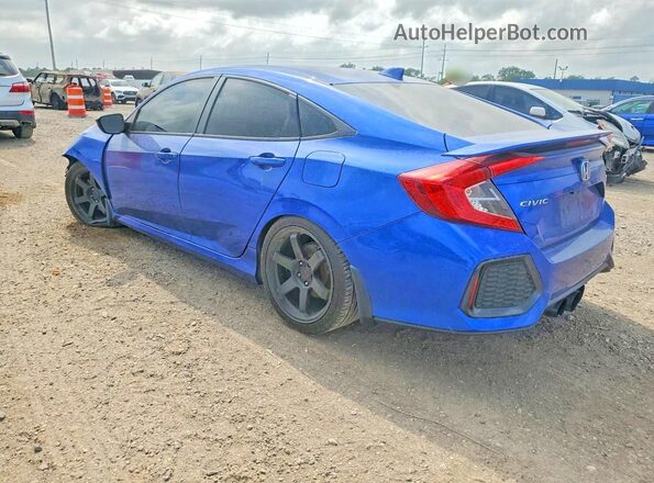2HGFC1E54KH704360 2019 HONDA CIVIC Blue Trasero izquierdo