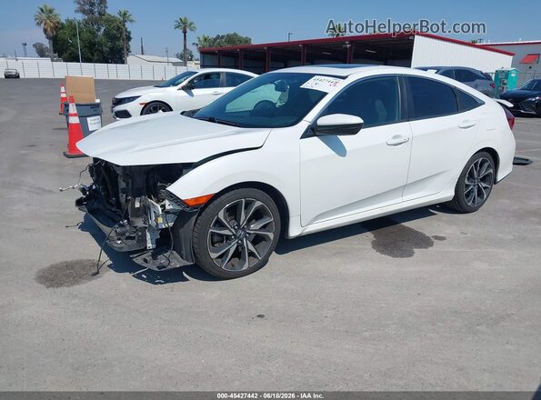 2HGFC1E55HH707065 2017 HONDA CIVIC Белый Передняя левая четверть