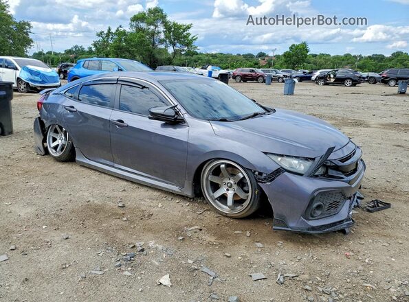 2HGFC1E55KH703203 2019 HONDA CIVIC Gray Առջևի աջ