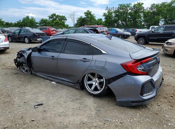 2HGFC1E55KH703203 2019 HONDA CIVIC Gray Հետևի ձախ