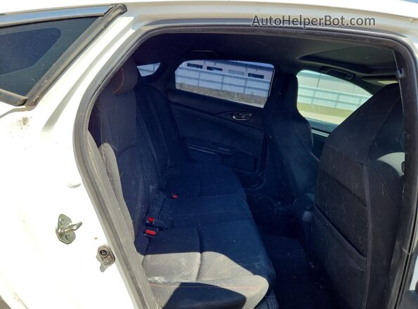 2HGFC1E57JH700186 2018 HONDA CIVIC White უკანა სავარძლების ხედი