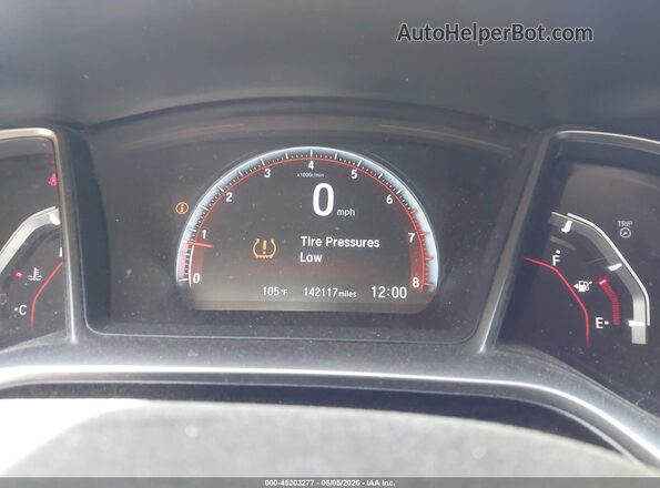 2HGFC1E58KH700120 2019 HONDA CIVIC Gray უკანა სავარძლების ხედი