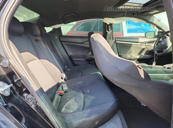 2HGFC1E59JH708239 2018 HONDA CIVIC Black Widok tylnych siedzeń