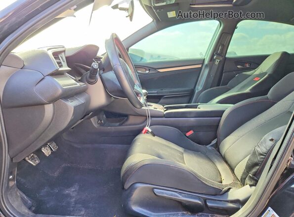 2HGFC1E59JH708239 2018 HONDA CIVIC Black Widok wnętrza z przodu