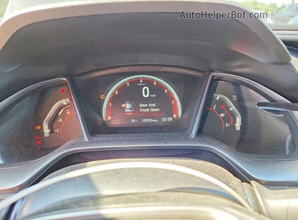 2HGFC1E5XJH700862 2018 HONDA CIVIC Black ხელსაწყოთა პანელის ხედი