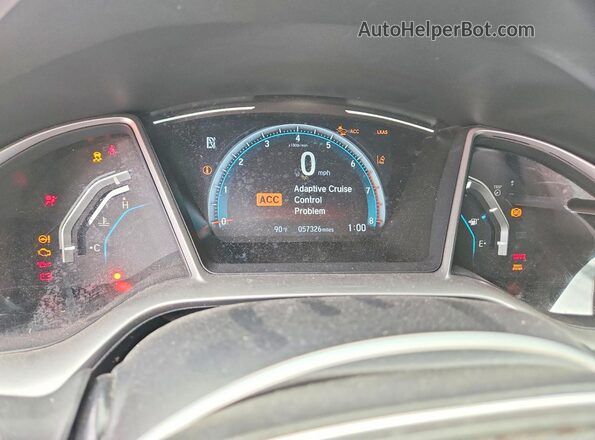 2HGFC1F31LH680498 2020 HONDA CIVIC Gray Instrument cluster view