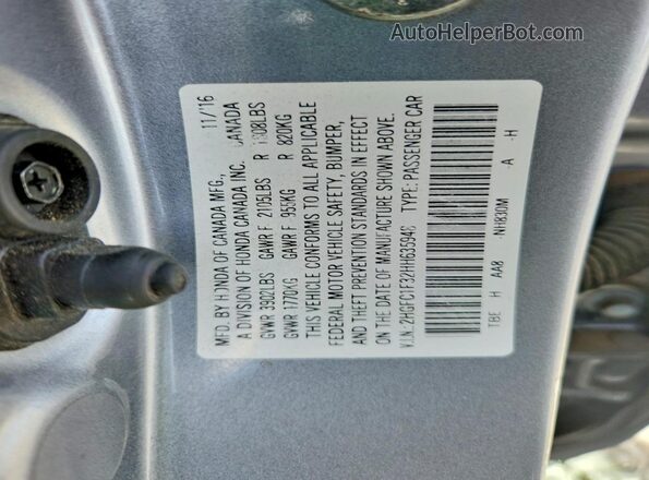 2HGFC1F32HH635948 2017 HONDA CIVIC Silver 