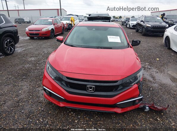 2HGFC1F33MH701773 2021 HONDA CIVIC Red Widok zestawu wskaźników